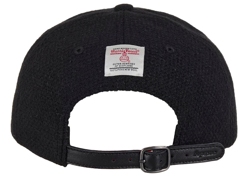 Supreme Harris Tweed 6-Panel Hat (FW25) Black