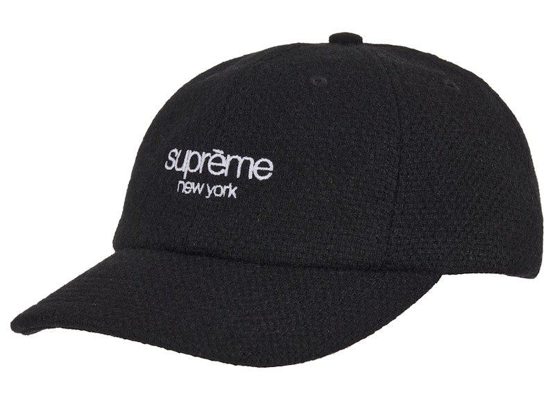 Supreme Harris Tweed 6-Panel Hat (FW25) Black