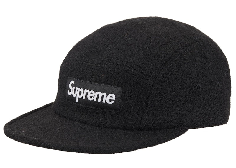 Supreme Harris Tweed Camp Cap Black