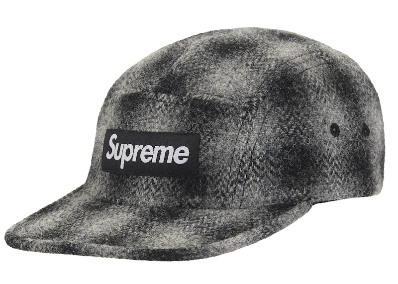 Supreme Harris Tweed Camp Cap (FW25) Black