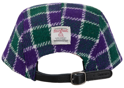 Supreme Harris Tweed Camp Cap Green Plaid