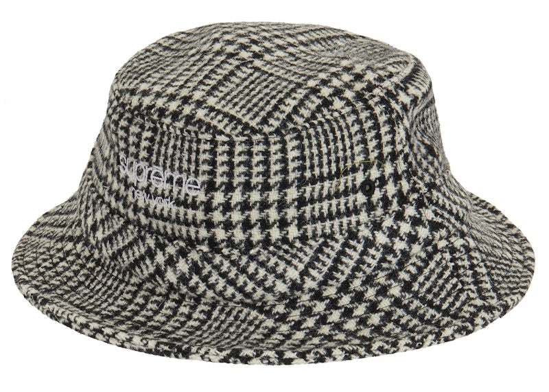Supreme Harris Tweed Classic Logo Crusher Black Multi