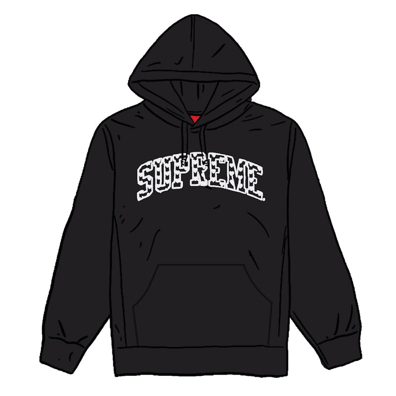 Supreme Hearts Arc Hooded Sweatshirt Black