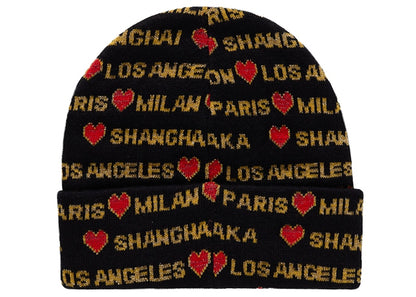 Supreme Hearts Beanie Black