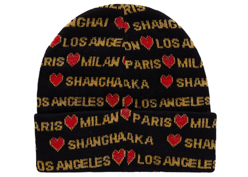 Supreme Hearts Beanie Black