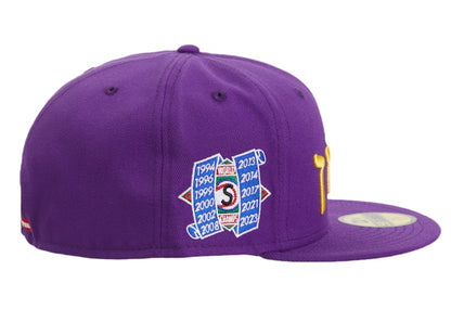 Supreme Hebrew New Era 59Fifty Fitted Cap Purple