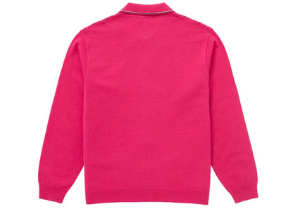 Supreme Herringbone Cardigan Pink