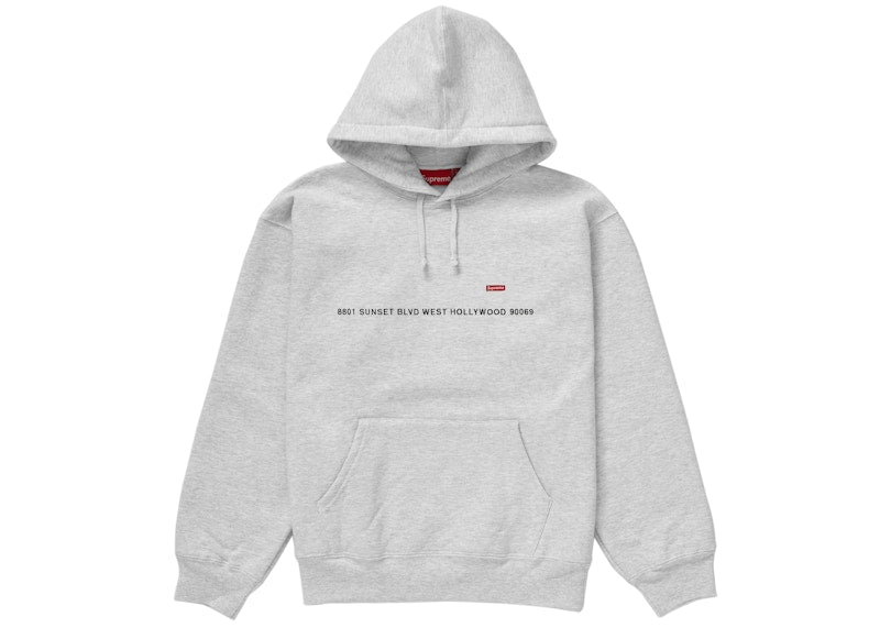 Supreme Small Box Hooded Sweatshirt (Hollywood Shop) Heather Grey