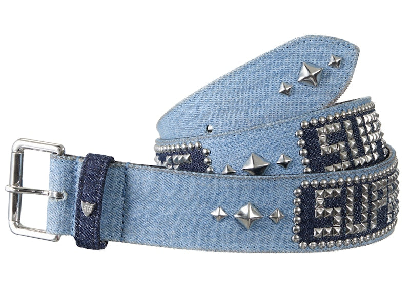 Supreme Hollywood Trading Company Studded Belt Denim