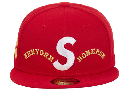 Supreme Homerun S Logo New Era 59Fifty Hat Red