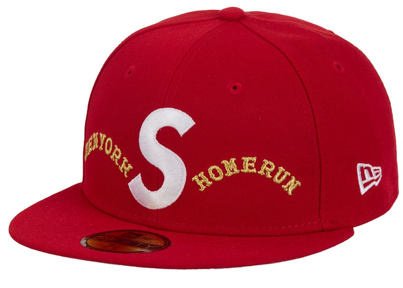 Supreme Homerun S Logo New Era 59Fifty Hat Red