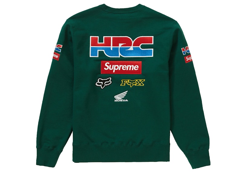Supreme Honda Fox Racing Crewneck Dark Green