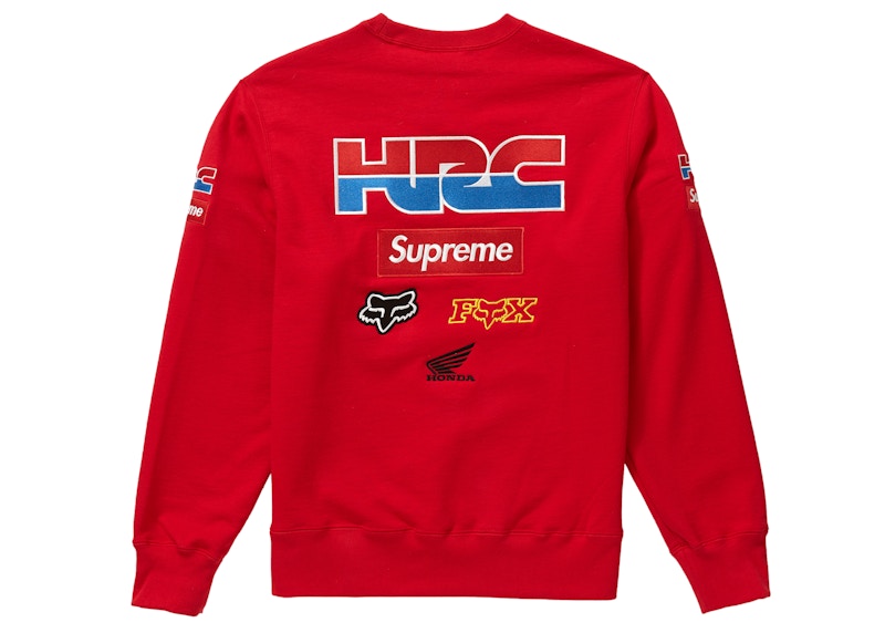 Supreme Honda Fox Racing Crewneck Red