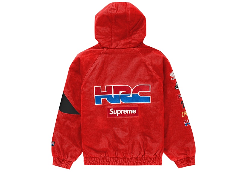 Supreme Honda Fox Racing Puffy Zip Up Jacket Red