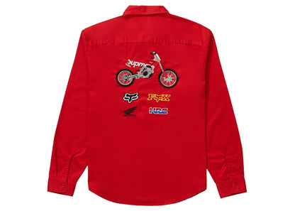 Supreme Honda Fox Racing Work Shirt Red