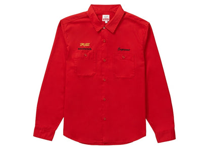 Supreme Honda Fox Racing Work Shirt Red