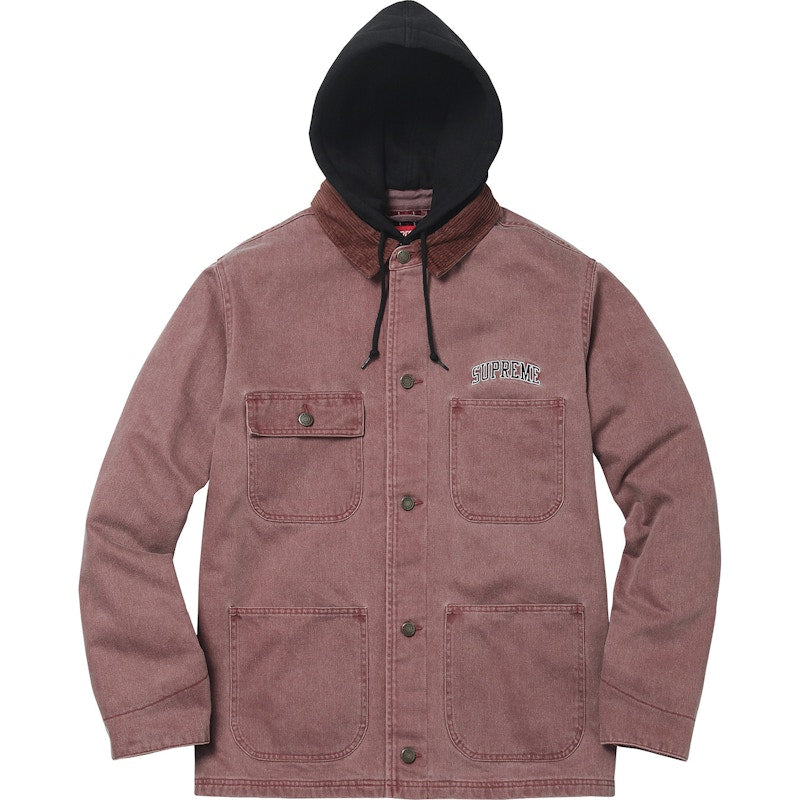 Supreme Hooded Chore Coat Dusty Rose