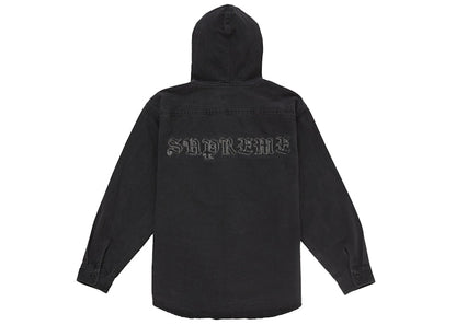 Supreme Hooded Denim Shirt Black