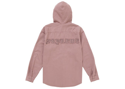 Supreme Hooded Denim Shirt Pink