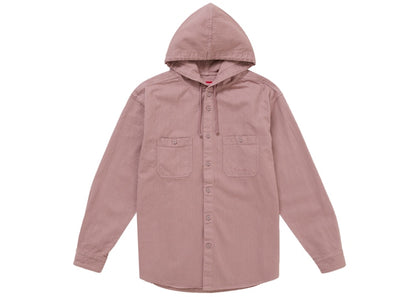 Supreme Hooded Denim Shirt Pink