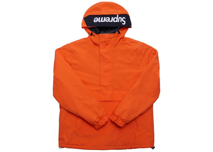 Supreme Hooded Logo Half Zip Pullover Orange
