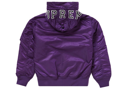 Supreme Hooded MA-1 Purple