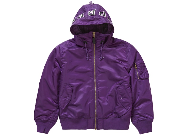 Supreme Hooded MA-1 Purple