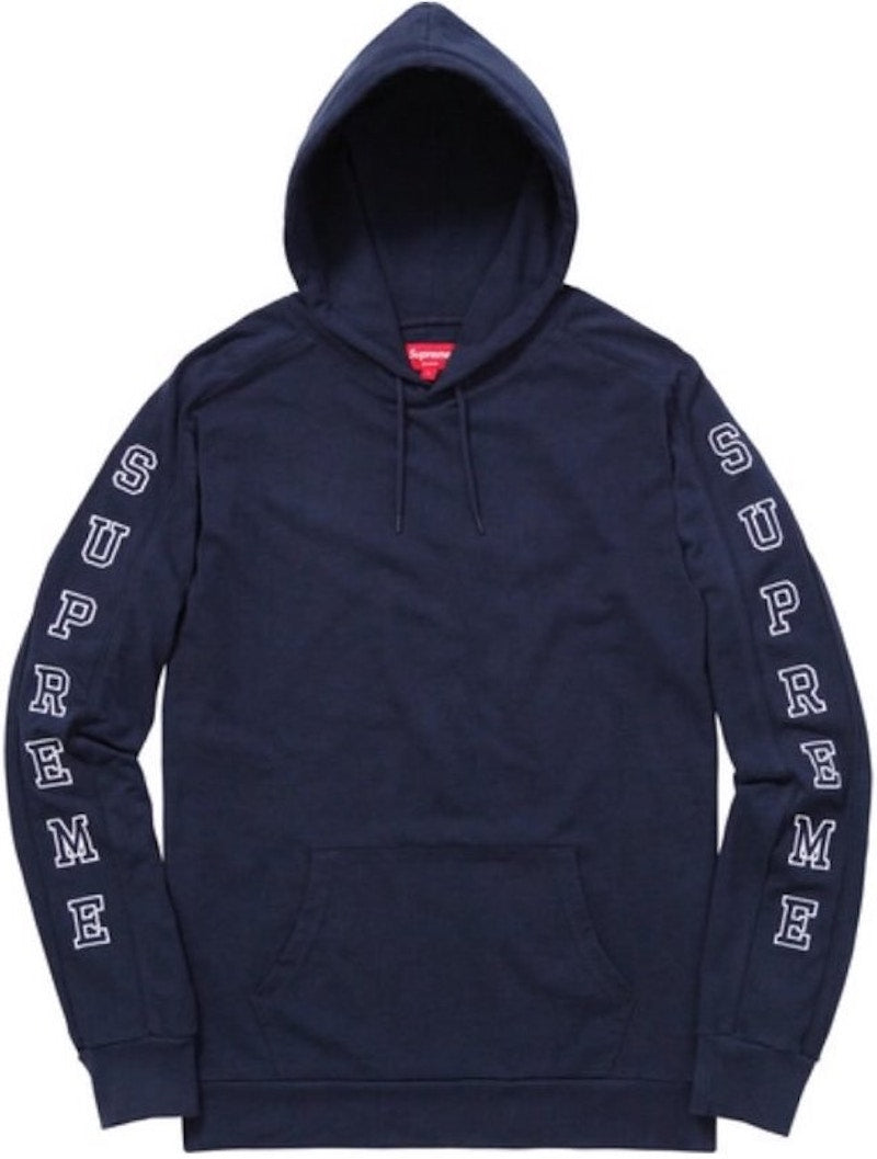 Supreme Hooded Sleeve Stripe Top Navy