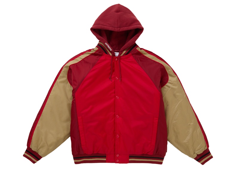 Supreme Hooded Stadium Jacket Red