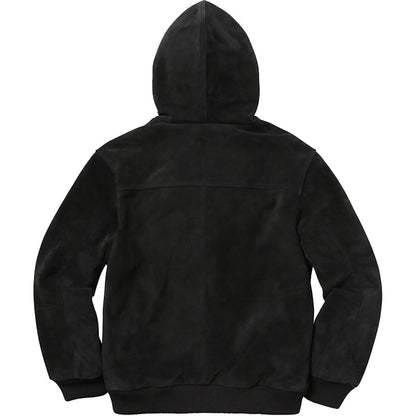 Supreme Hooded Suede Work Jacket Black