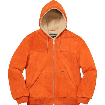 Supreme Hooded Suede Work Jacket Orange