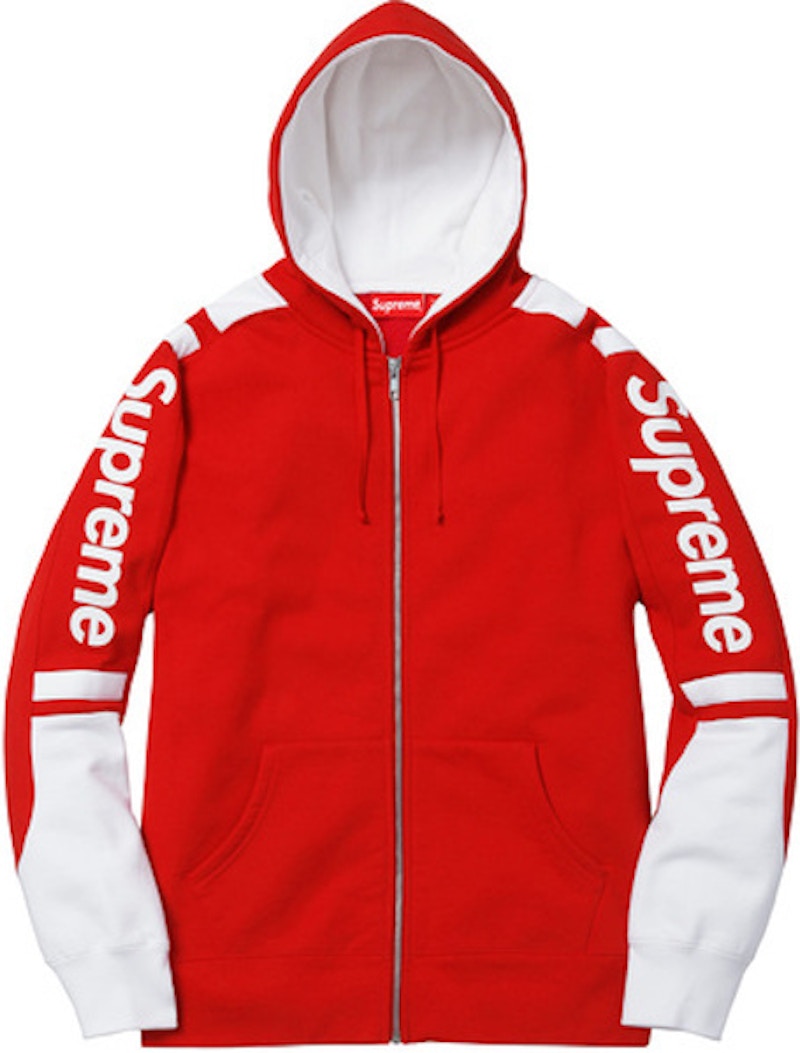 Supreme Hooded Track Zip Up Sweat Red