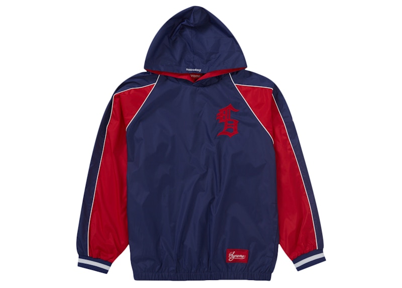 Supreme Hooded Warm Up Pullover Navy