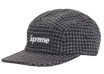 Supreme Houndstooth Wool Camp Cap Black