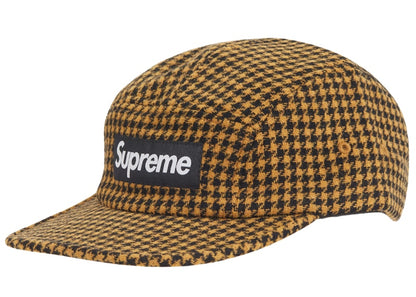 Supreme Houndstooth Wool Camp Cap Yellow