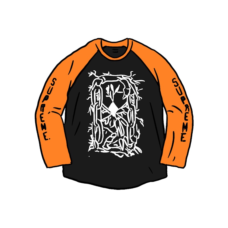 Supreme Hourglass Raglan L/S Top Orange