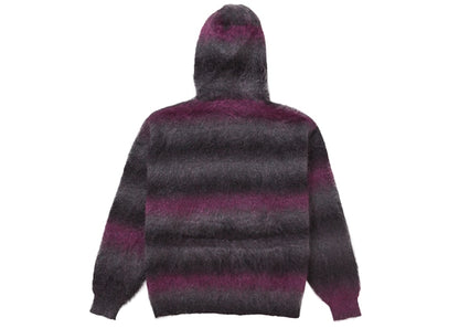 Supreme Hysteric Glamour Mohair Zip Up Hooded Sweater Black