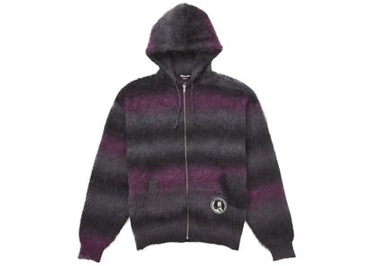 Supreme Hysteric Glamour Mohair Zip Up Hooded Sweater Black