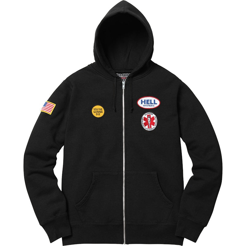 Supreme Hysteric Glamour Patches Zip Up Sweatshirt 0