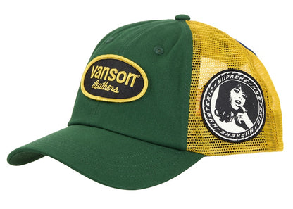 Supreme Hysteric Glamour Vanson Leather Mesh Back 6-Panel Green