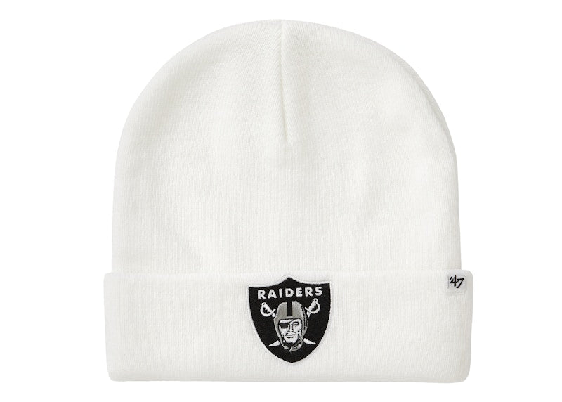 Supreme NFL x Raiders x '47 Beanie White