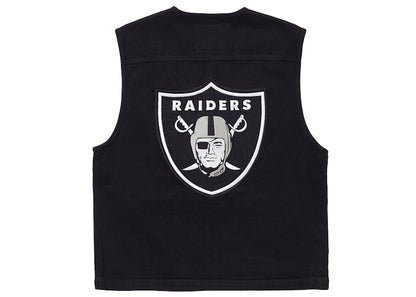 Supreme NFL x Raiders x '47 Denim Vest Black