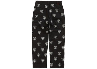 Supreme NFL x Raiders x '47 Embroidered Chino Pant Black