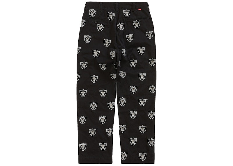 Supreme NFL x Raiders x '47 Embroidered Chino Pant Black