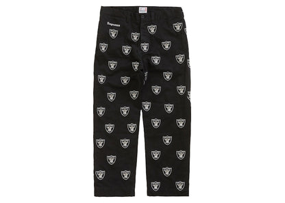 Supreme NFL x Raiders x '47 Embroidered Chino Pant Black
