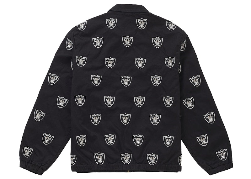 Supreme NFL x Raiders x '47 Embroidered Harrington Jacket Black