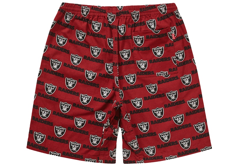 Supreme NFL x Raiders x '47 Twill Short Light Burgundy