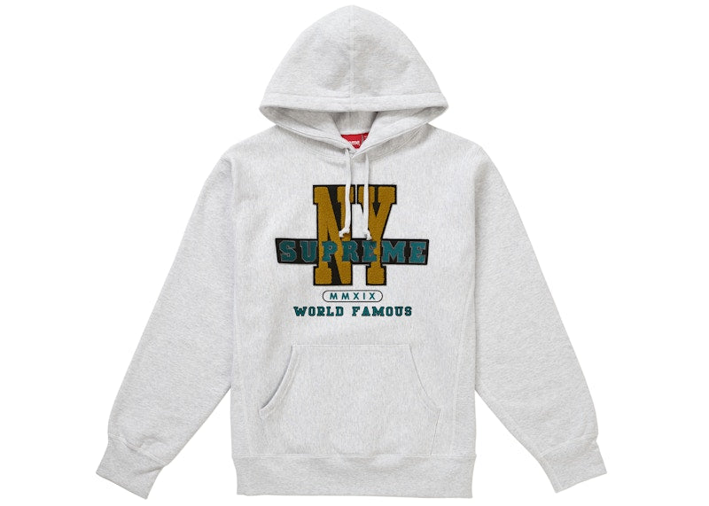 Supreme NY Hooded Sweatshirt Ash Grey