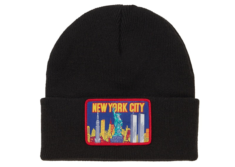 Supreme NY Patch Beanie Black