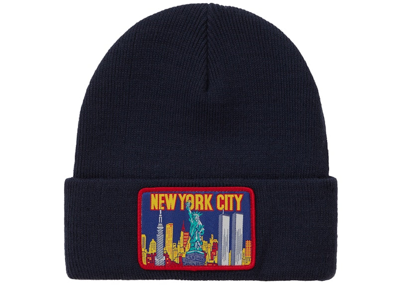 Supreme NY Patch Beanie Navy